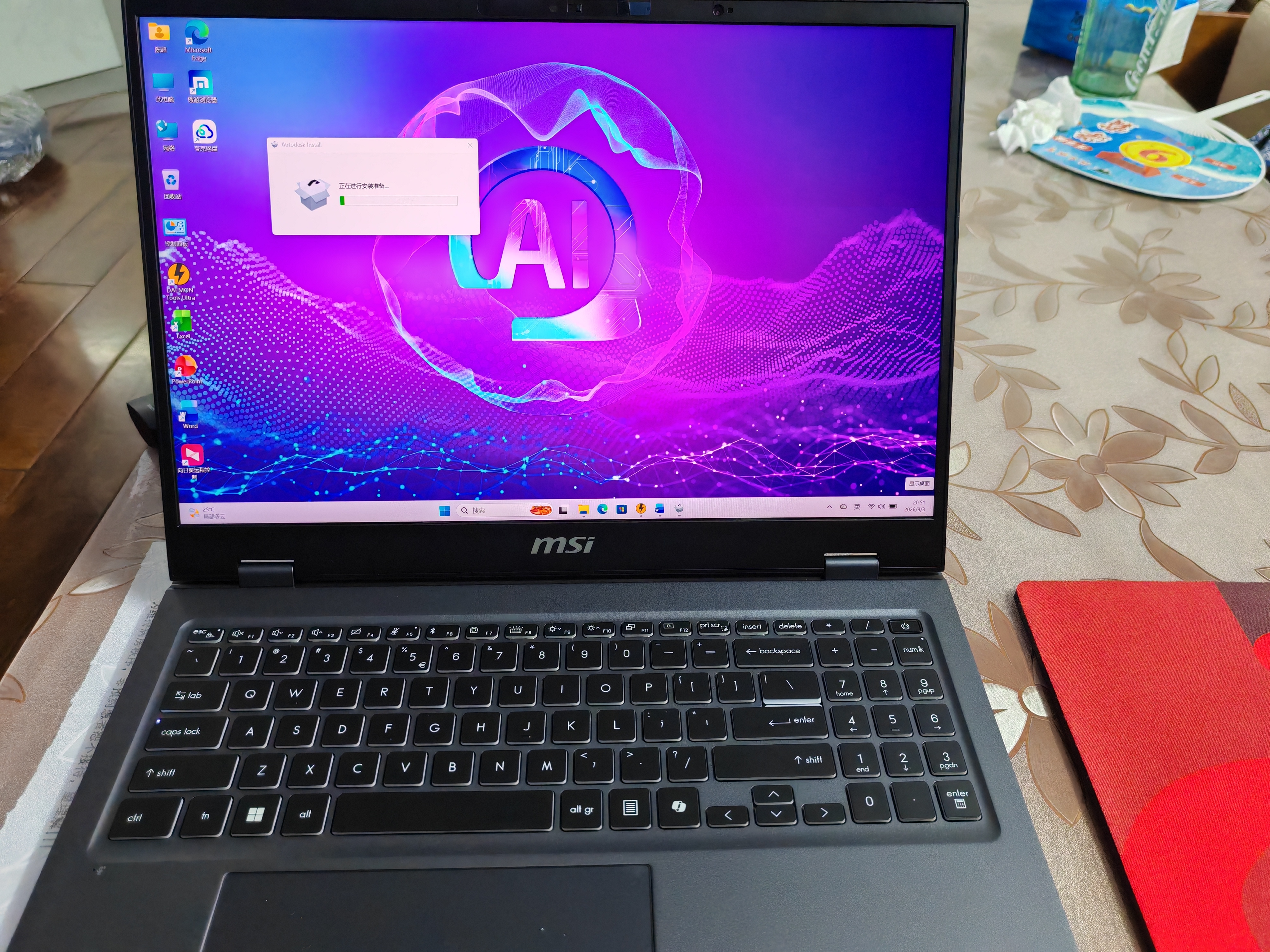 微星（MSI）尊爵16 AI+ Evo 2025 国家补贴 酷睿Ultra7全能本商务办公轻薄笔记本电脑(16英寸 32G 1T 2.5K) 实拍图