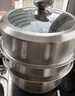 美厨（MAXCOOK）蒸锅 304不锈钢30CM三层蒸锅 加厚复底汤锅 燃气电磁炉通用 实拍图