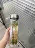 希诺双层玻璃杯男家用办公泡茶杯子车载过滤水杯教师节礼物XN-9607 实拍图