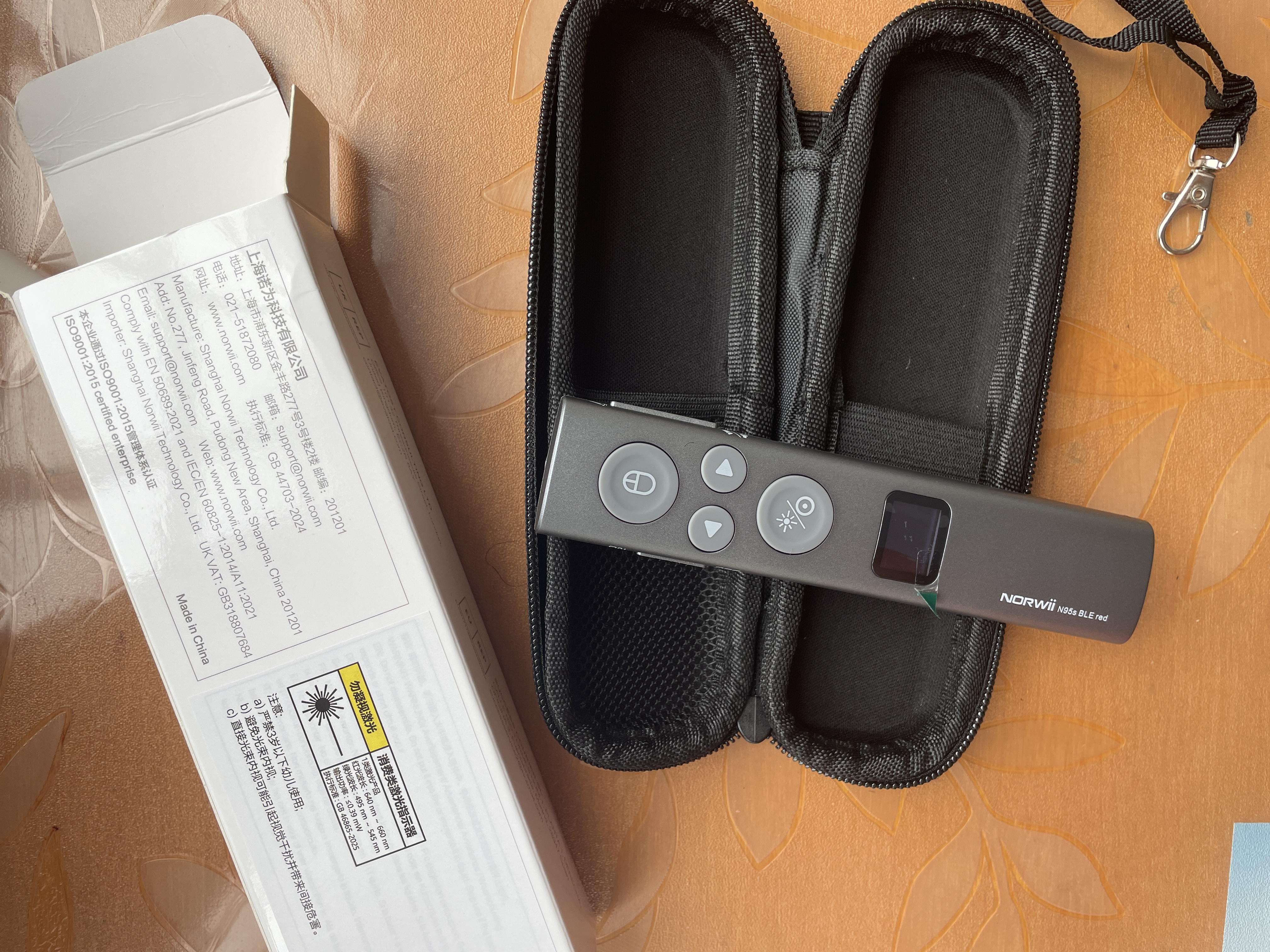 诺为蓝牙激光笔PPT翻页笔教师用 电子笔翻页器数字物理双激光 LED液晶屏希沃白板鸿合 N95s BLE 双头版 实拍图