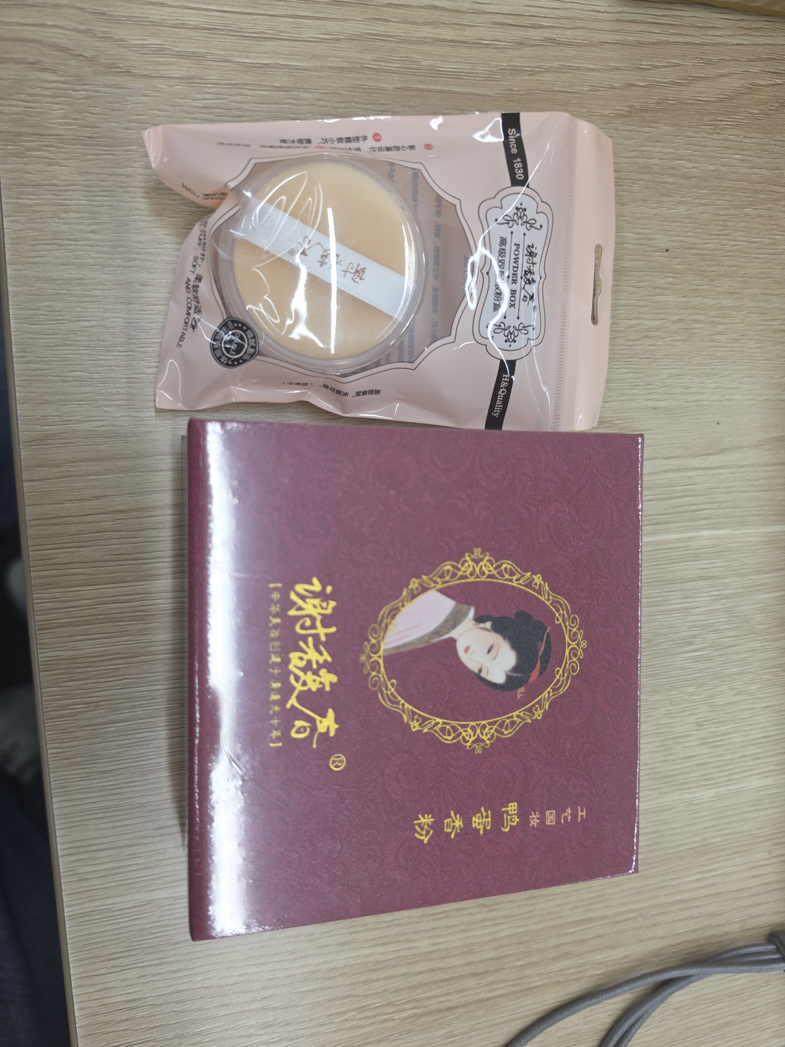 谢馥春鸭蛋香粉散粉国妆定妆控油粉饼40g-鸳鸯戏水 实拍图