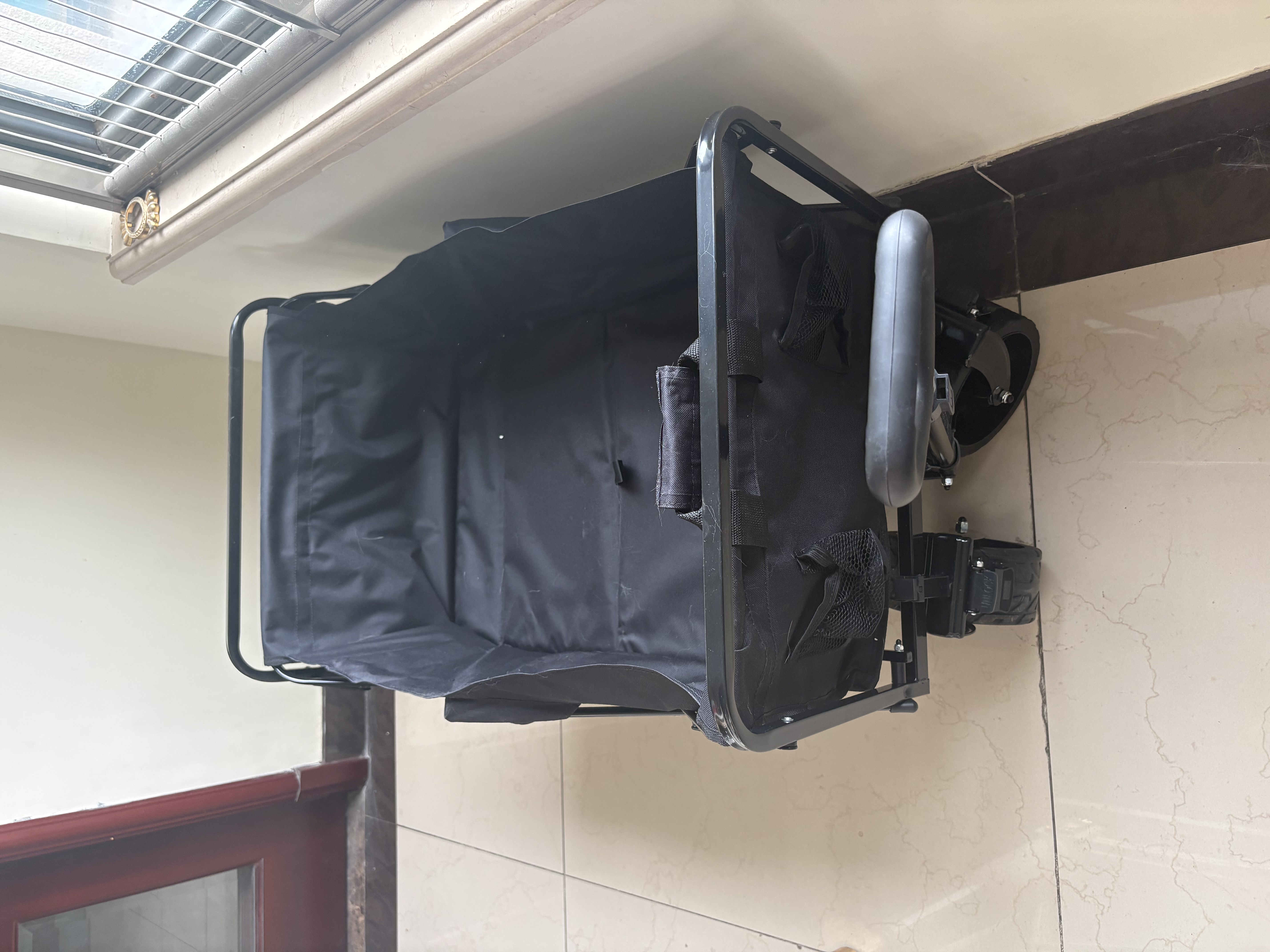 牧高笛（MOBIGARDEN）星际推车A100 户外大容量宽轮双刹折叠露营车 NX25689028 曜石黑 实拍图