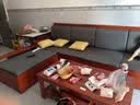辰娅 实木沙发 胡桃木实木沙发组合现代中式冬夏两用大小户型储物家具 【特价冲量】四人位+贵妃榻+茶几 实拍图