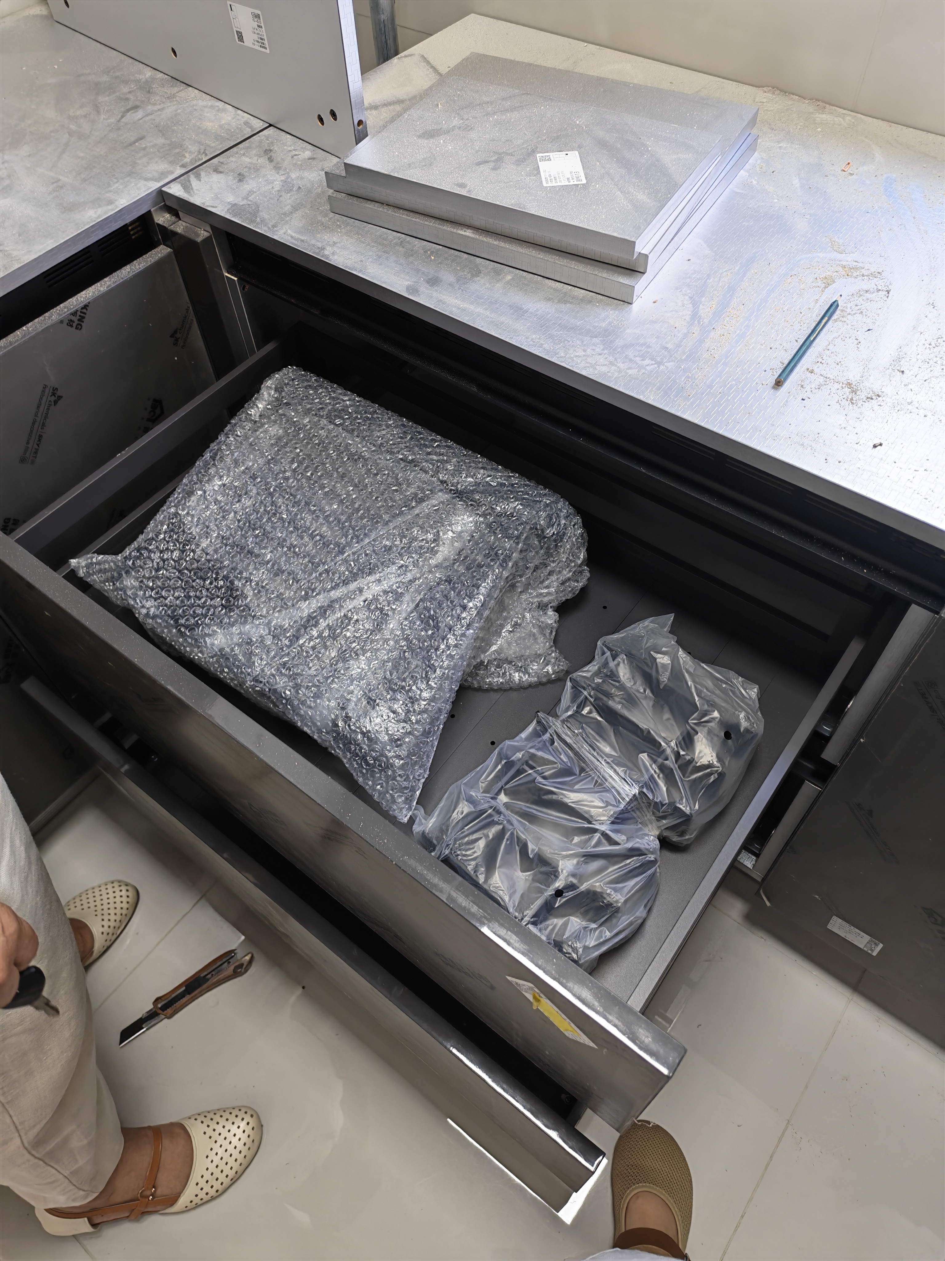 悍高（HIGOLD）拉篮厨房橱柜抽屉式铝合金双层加厚不锈钢碗篮内放碗筷碗架置物架 【99%买家选择】800柜 2层 梵幕系列 实拍图
