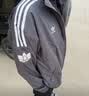 adidas复古风休闲梭织立领夹克外套男女秋季阿迪达斯官方三叶草   深灰   M 实拍图