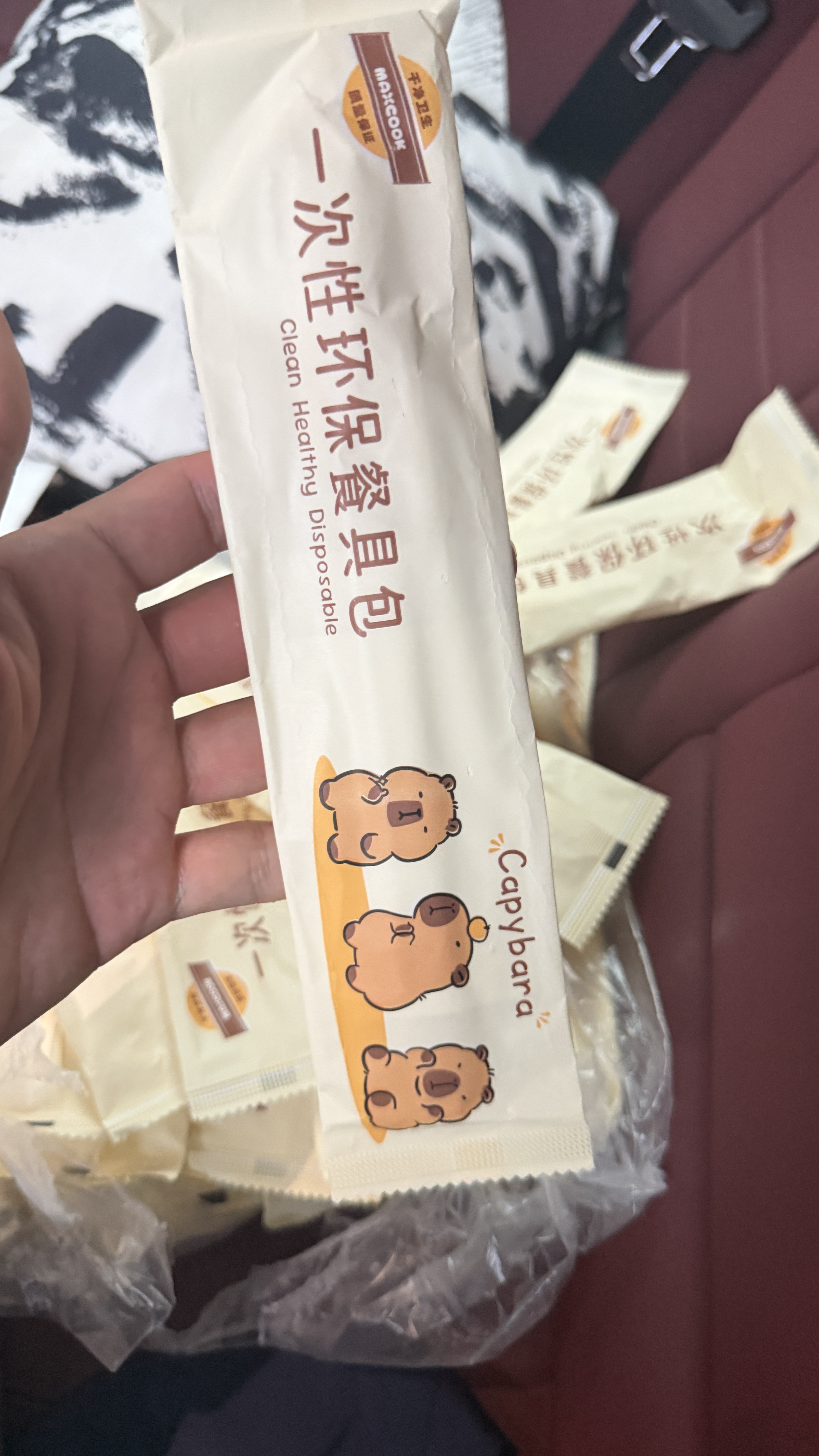 美厨（MAXCOOK）一次性筷子勺子餐具套装 50套独立包装食品家用餐具4件套MCPJ5314 实拍图