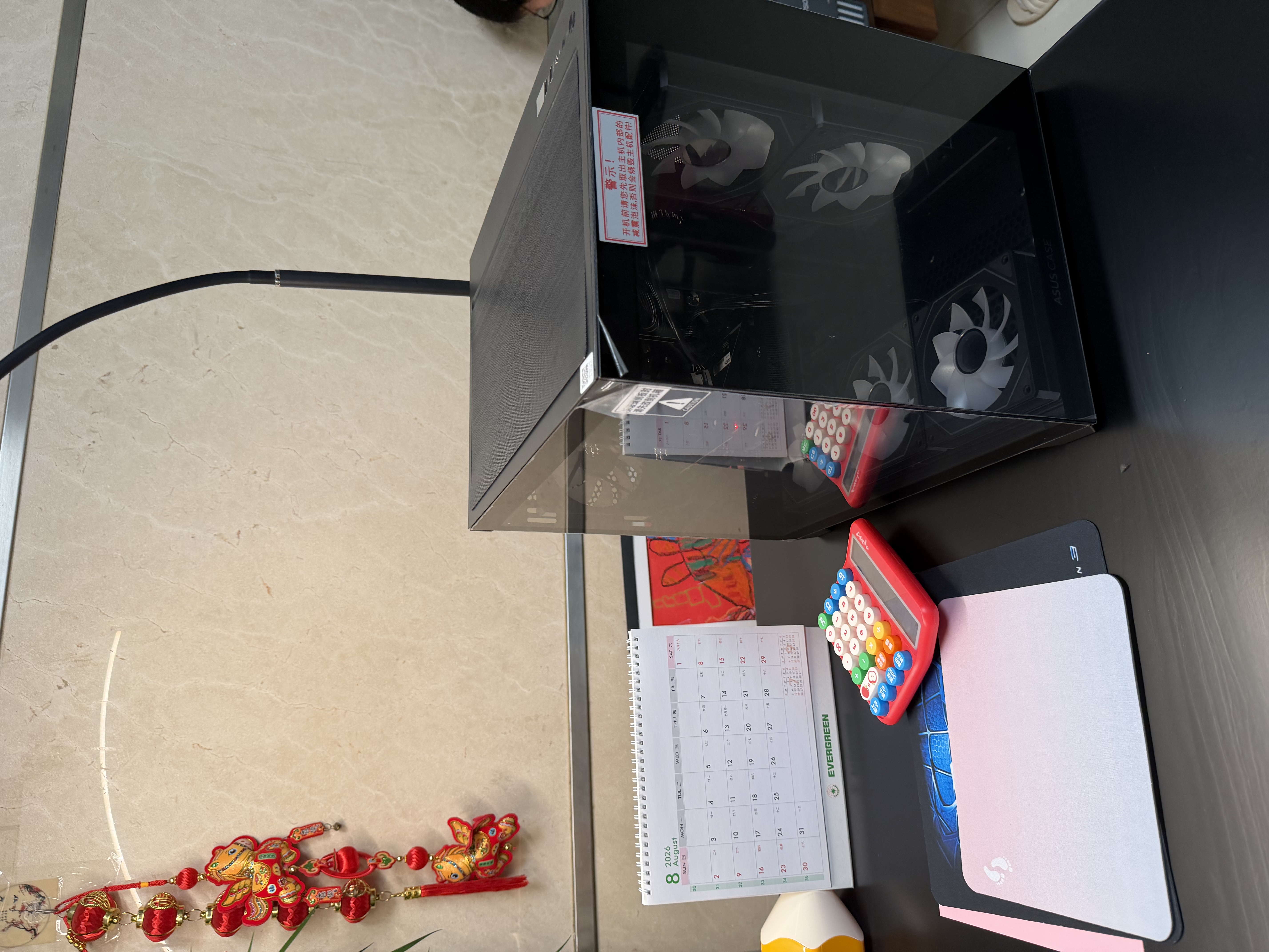 华硕（ASUS） i5 14400F/14600KF/RTX5060/5060Ti显卡台式电脑主机电竞游戏直播三角洲全套组装diy整机WJ11C i5 14400F/RTX5060丨规格六 华硕品质  实拍图
