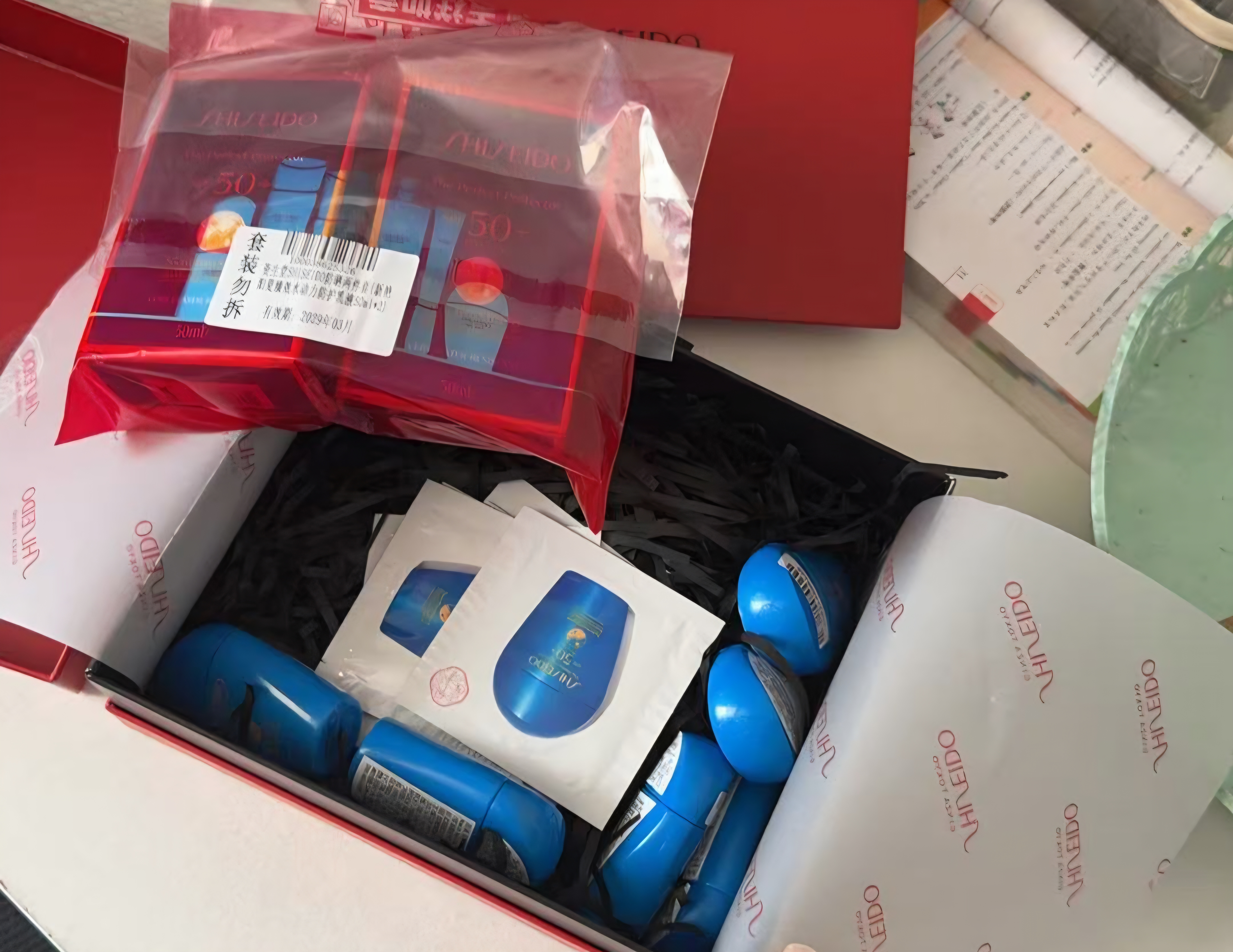 资生堂（SHISEIDO）蓝胖子防晒霜双支装 防水防汗户外隔离成膜 囤货  教师节礼物 实拍图