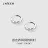 Lnieer999足银养耳洞耳钉女气质几何耳圈小耳环简约耳扣轻奢高级感耳饰 【999足银】方块耳圈一对价 实拍图