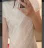 香影法式收腰白色连衣裙女2026夏季新款圆领气质a字裙白月光长裙 白色 L 110-125斤/裙长116.5CM 实拍图