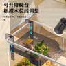 阔庭（KUOTING）鱼龟混养缸乌龟专用缸升降爬台家用客厅办公室生态造景过滤缸白色 实拍图