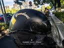 云电威大头围超大号头盔电动车男士摩托车轻便安全帽女电瓶车3C认证四季半盔 夏季基础款黑 XXXXXL特大码 实拍图