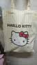 可爱风kitty帆布包手提袋单肩斜挎包夏季百搭通勤大容量新款挎包 kitty黄色（不带玩偶）无拉链 实拍图