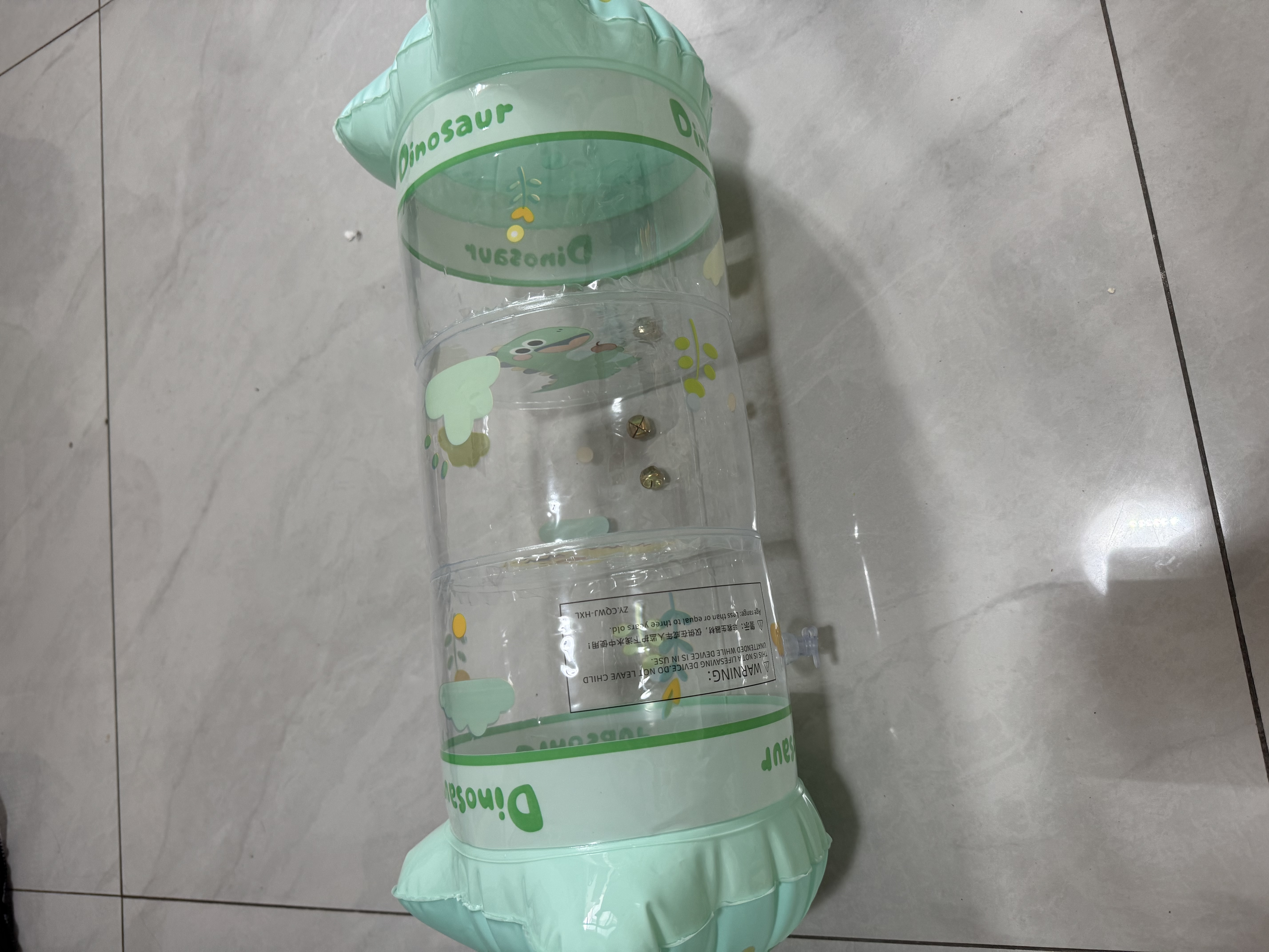 COOKSS婴儿充气学爬滚筒铃铛玩具0-1岁宝宝学步引导6-8个月益智早教训练 实拍图