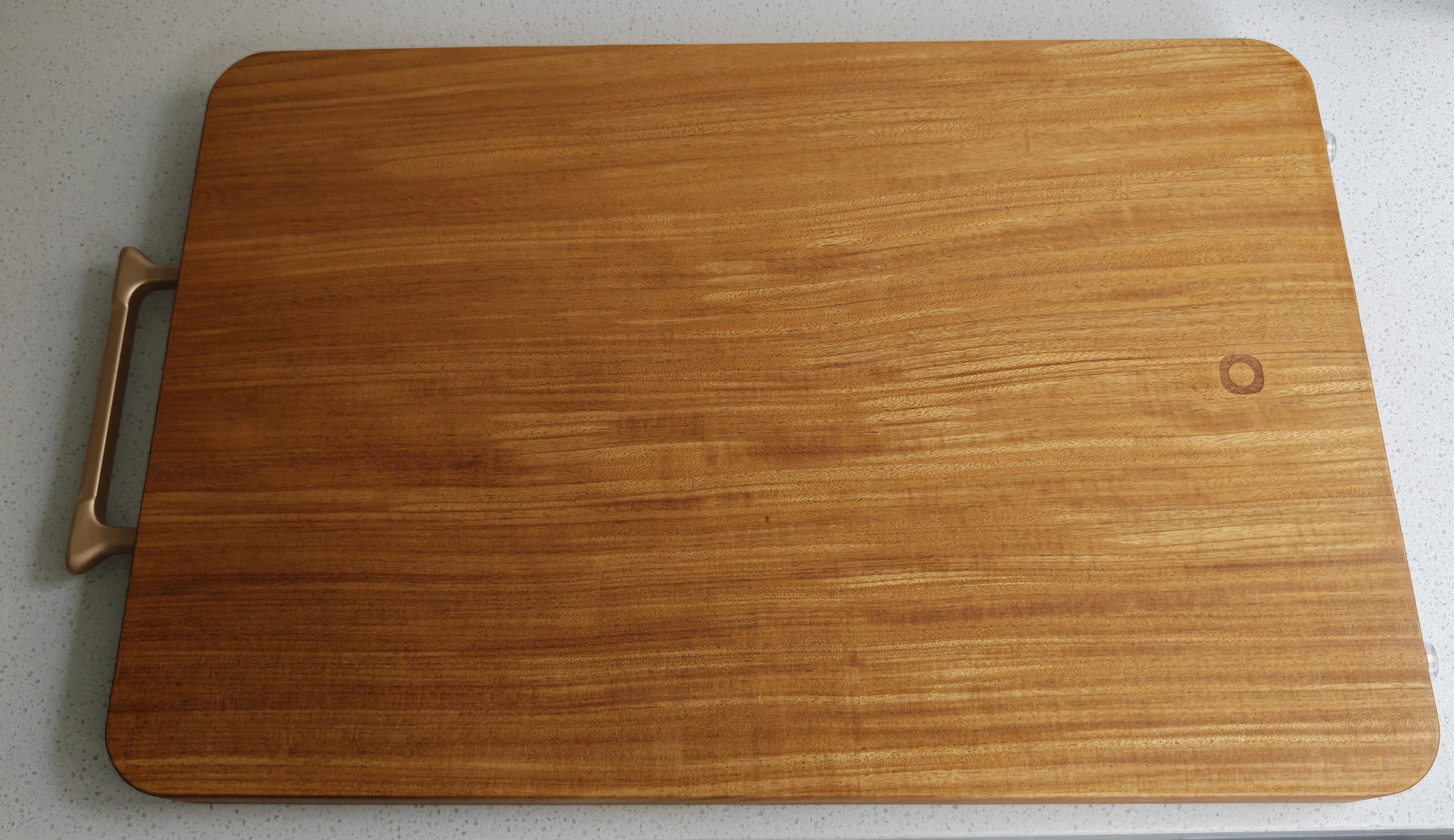京东京造 菜板 砧案板实木整木厨房家用切菜板【金丝*柚木】节日礼物45cm 实拍图