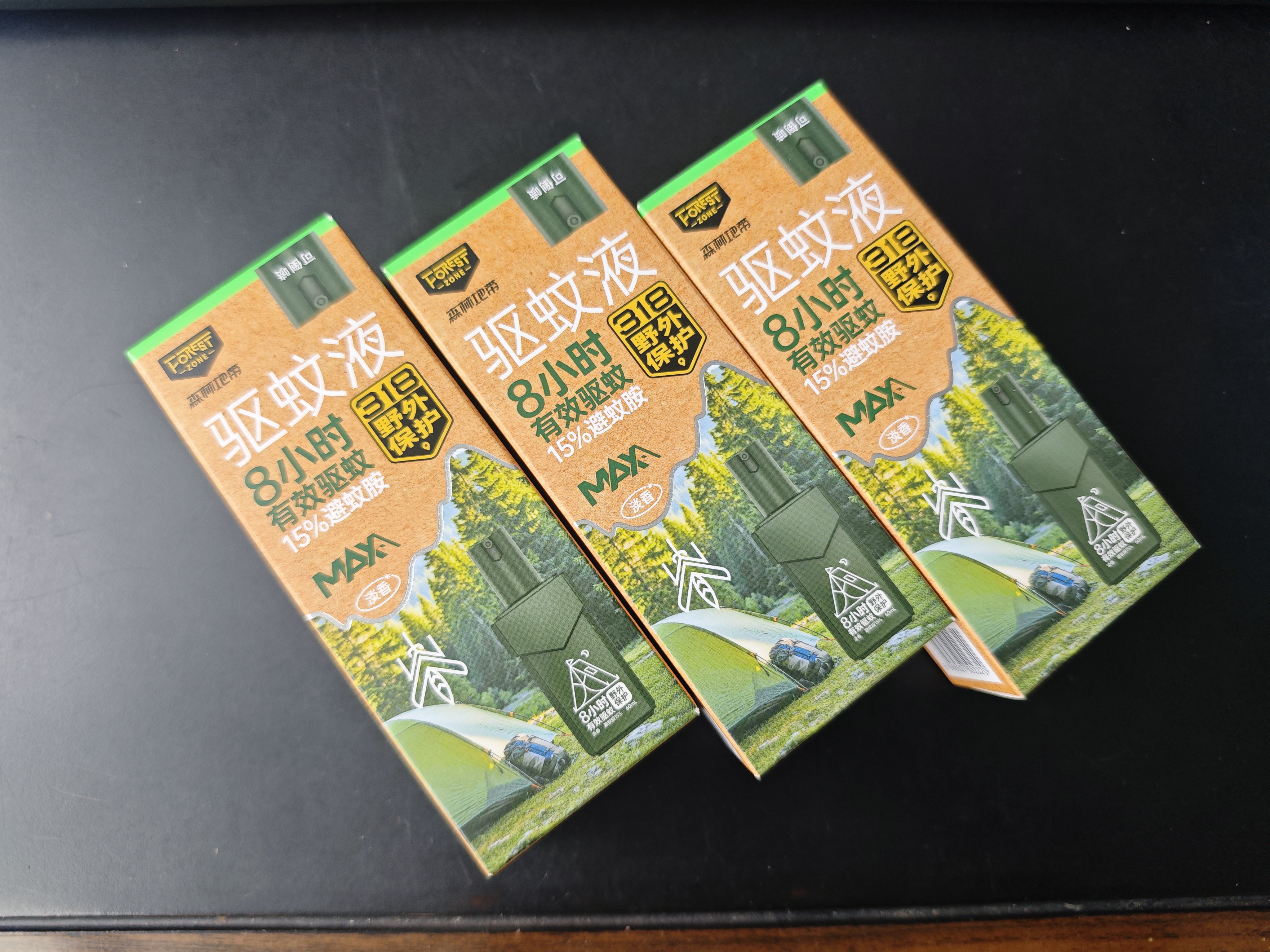 森林地带驱蚊液户外驱蚊喷雾15%避蚊胺肩章款60ml*3瓶装 实拍图