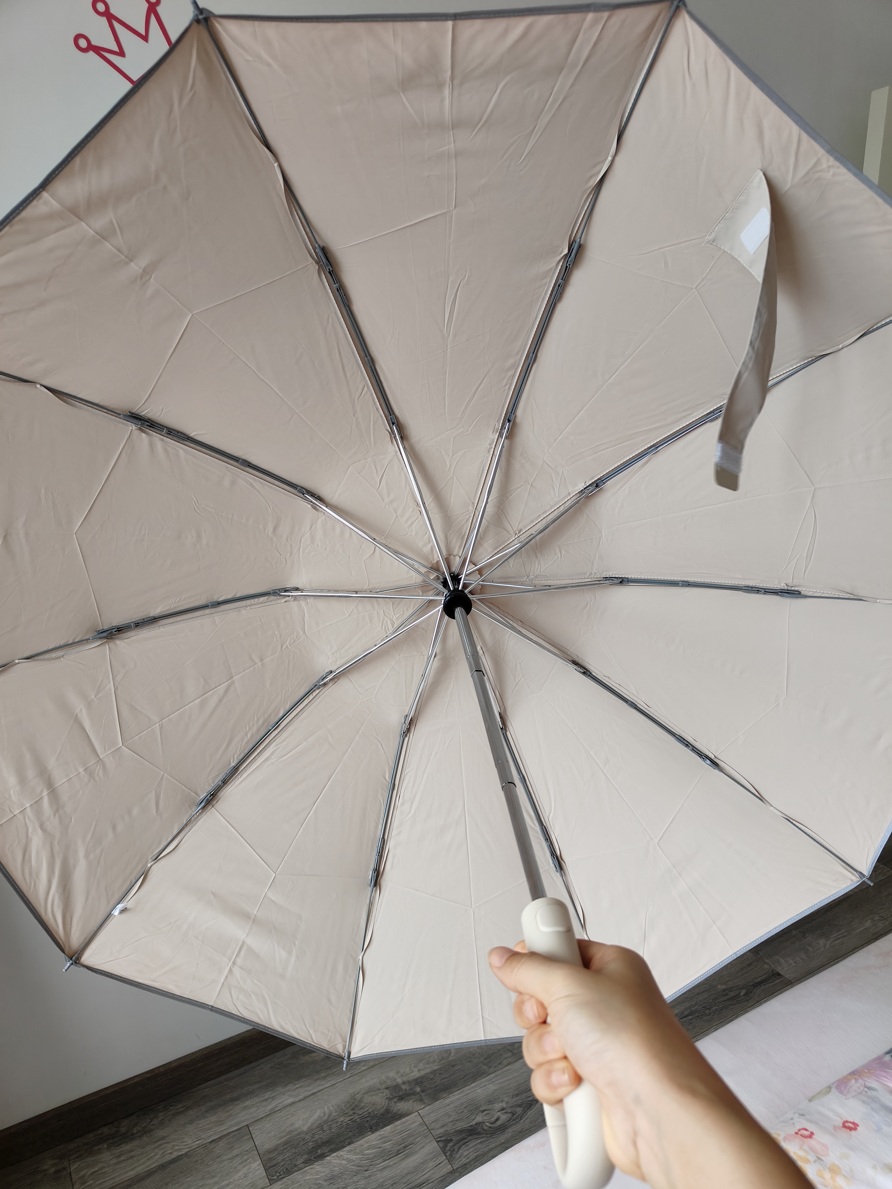左都（ZUODU）全自动雨伞三折大号加固加厚结实抗风折叠伞晴雨两用男士反向黑伞 实拍图