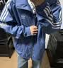 adidas通勤百搭三条纹休闲运动夹克外套男女春秋阿迪达斯三叶草   深靛蓝（推荐选大一码)   L 实拍图