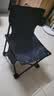 车载椅折叠椅马扎折叠凳子钓鱼高铁旅行野营排队神器露营椅子 33中号耀黑椅（送收纳袋） 实拍图