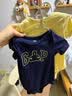 盖璞（GAP）【三件装】婴童2026夏季经典款纯棉小熊短袖连体衣爬服687137 实拍图
