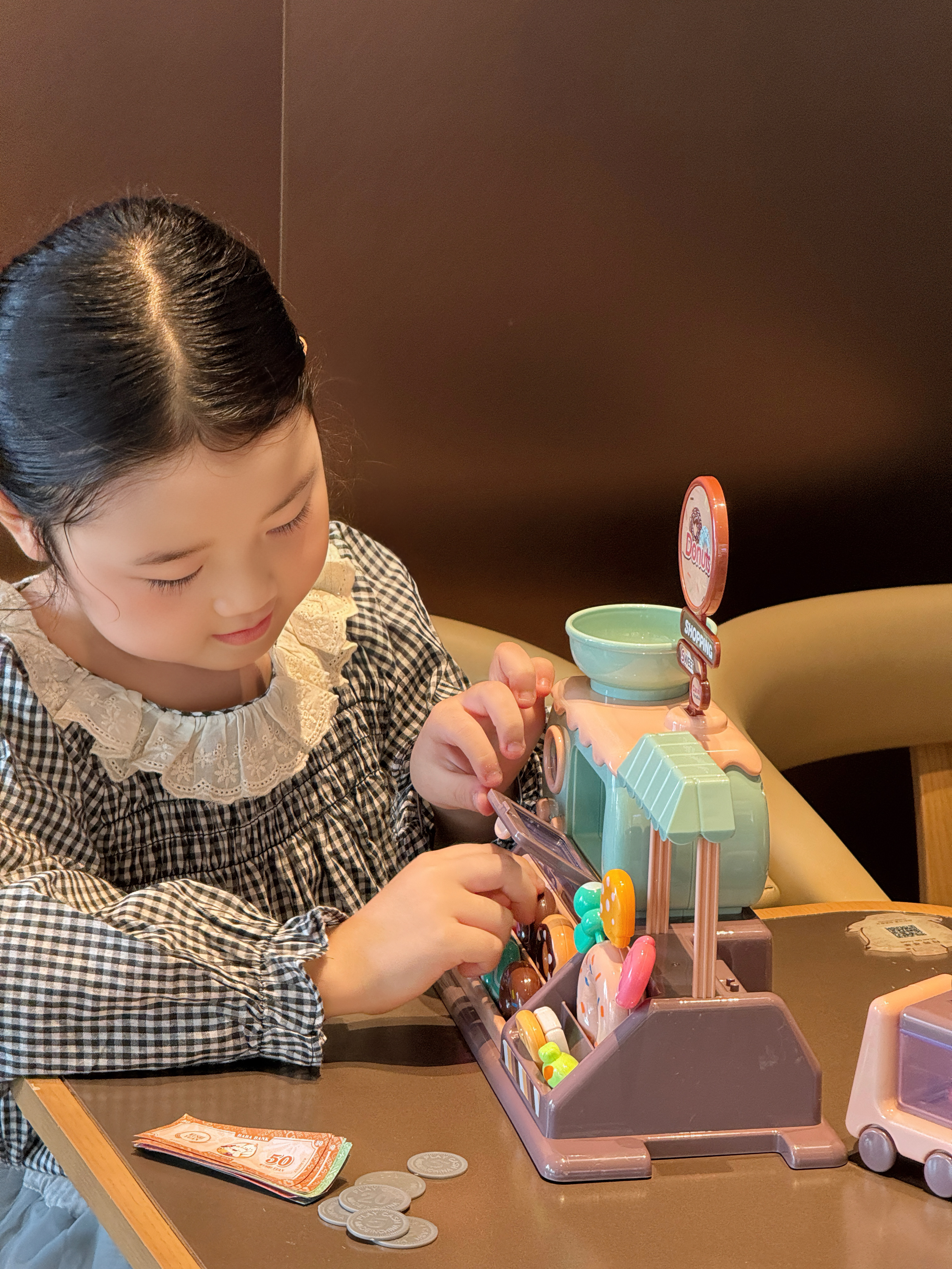 知贝儿童玩具女孩过家家甜甜圈模拟声光售卖机商店收银3-6岁生日礼物 实拍图