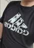 阿迪达斯（adidas）【特价清仓】夏季男女同款短袖男T恤跑步健身运动速干 黑白 XL 实拍图