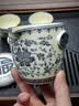兮元记青花缠枝莲旅行茶具套装便携式户外单人快客杯一壶两杯中秋节礼物 砾华银莲天福祥云旅行茶具套装【东方礼盒】 实拍图