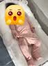 LOVE TO dream婴儿睡袋竹纤维分腿式 儿童睡袋一体式竹棉家居服 室温14-27度 （竹纤维可包手脚14℃-27℃）四季通用 奶樱小筑（连体分腿式） Size 0码：6-12个月（身高建议68 晒单实拍图