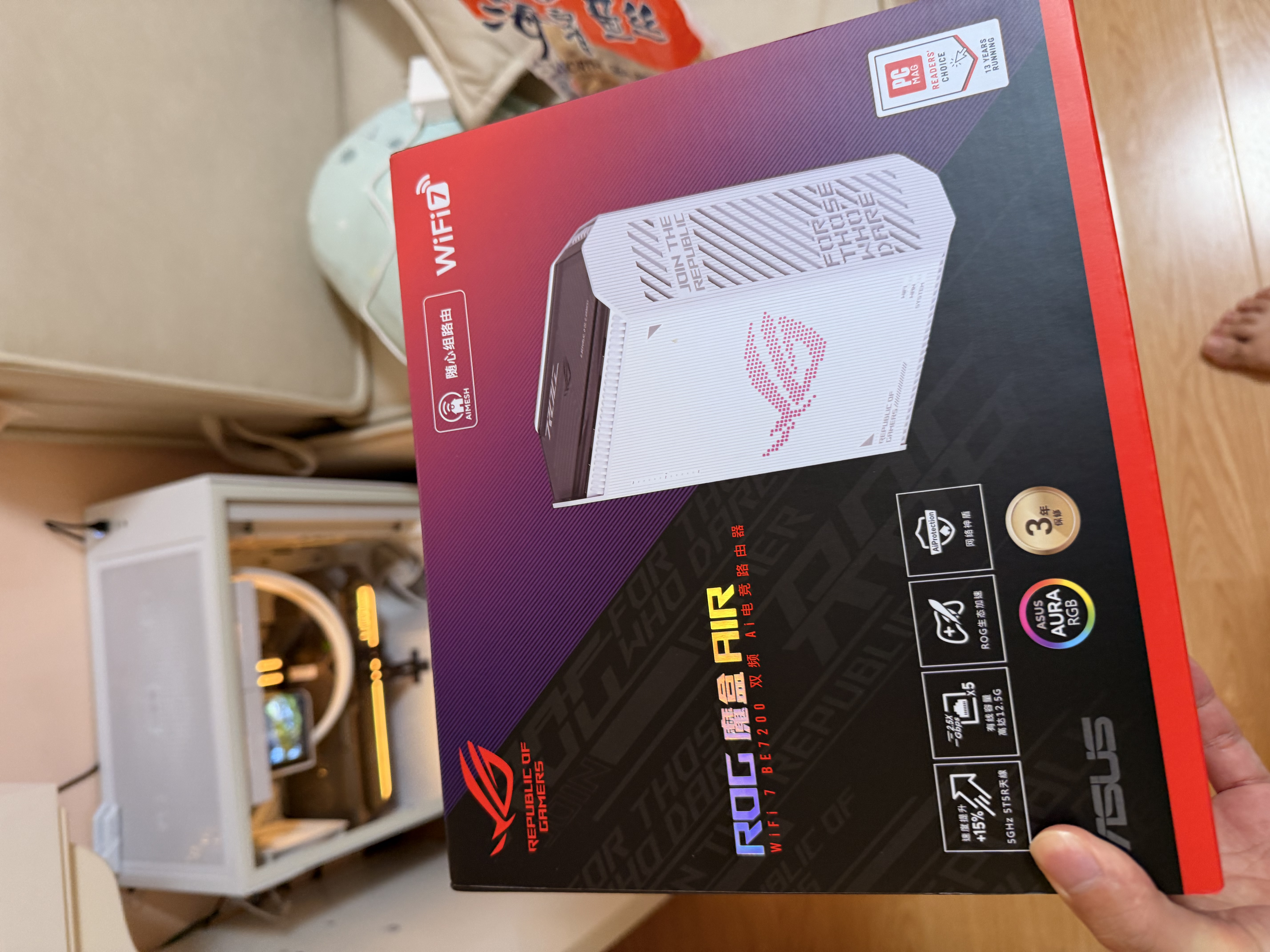 ROG魔盒Air WiFi7电竞Ai路由器家用无线千兆路由全2.5G口全屋wifi信号增强放大器 Aimesh随心组网 晒单实拍图