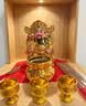 财神爷神像家用陶瓷文财神佛像乔迁店铺开业文财神爷桌面摆件套装 16寸金文财神（带灯套装） 实拍图
