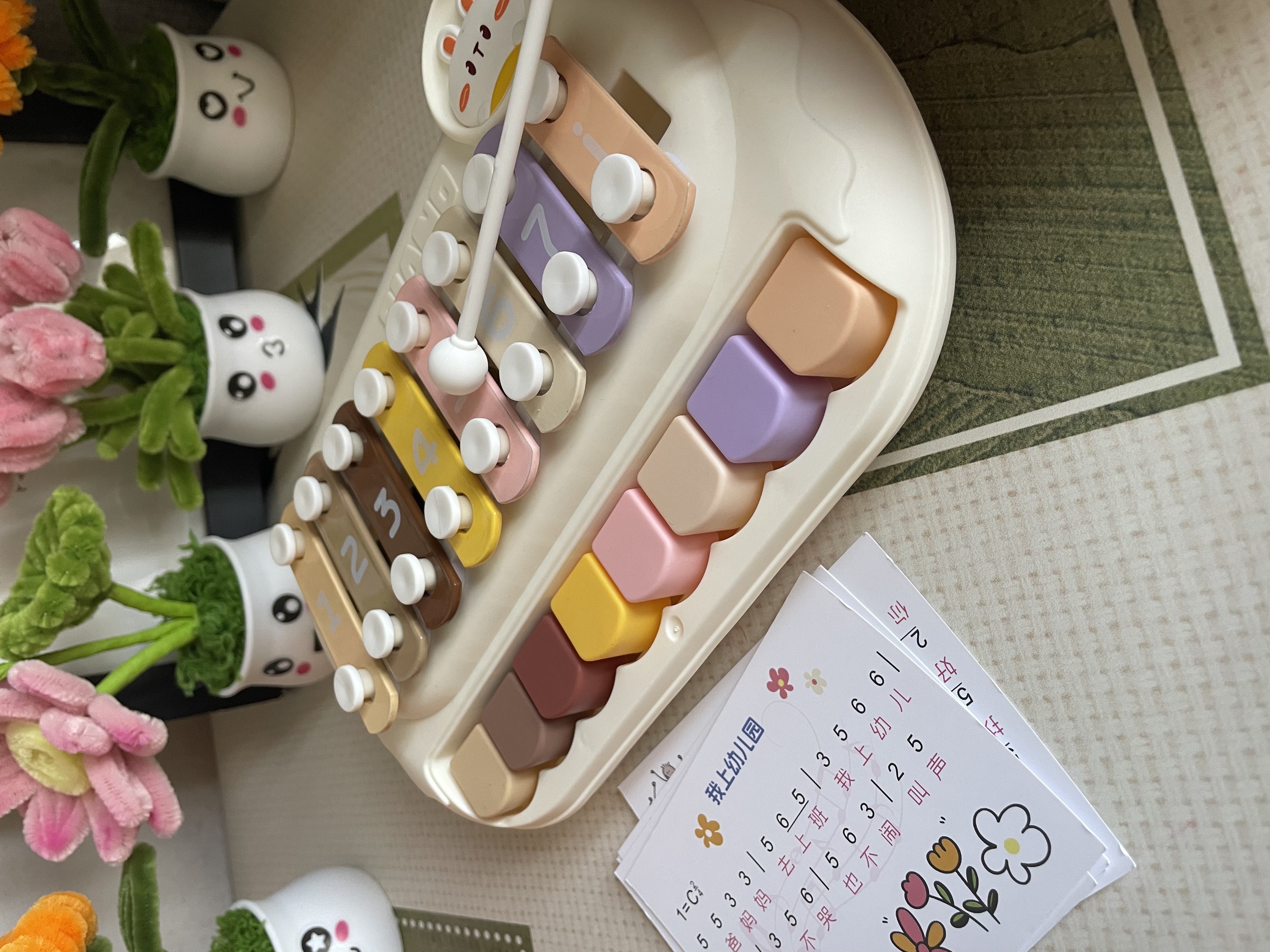 COOKSS八音手敲琴宝宝玩具二合一婴幼儿童早教乐器木琴益智启蒙音乐钢琴 实拍图