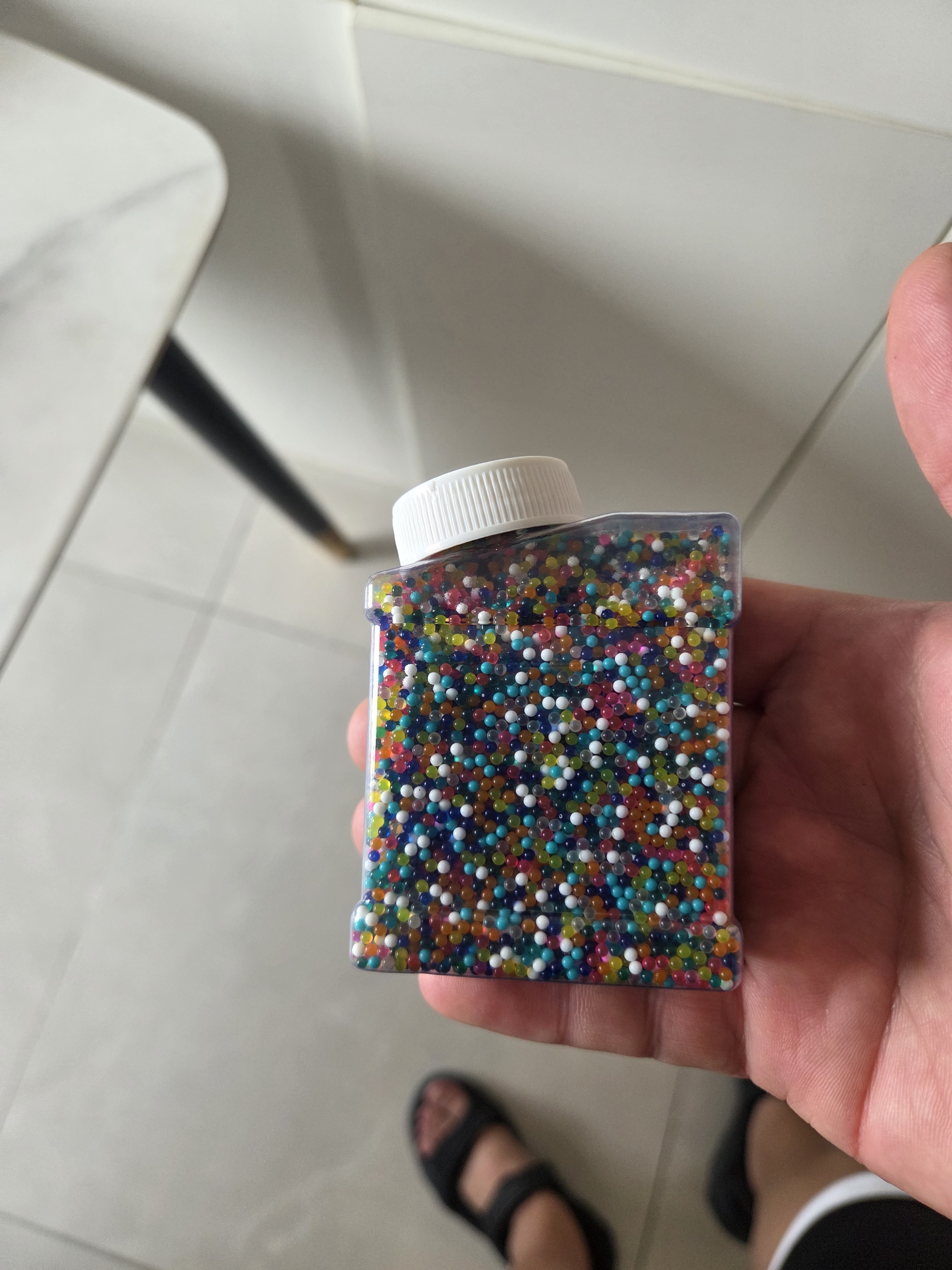 纪俪田水弹珠手工diy水晶弹水宝宝泡水软蛋儿童竞技玩具7-8mm软水珠 实拍图