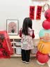班喜迪女童汉服连衣裙冬装宝宝周岁礼服儿童新中式国风旗袍裙子唐装衣服 红色 100 晒单实拍图