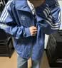 adidas通勤百搭三条纹休闲运动夹克早秋外套男女阿迪达斯三叶草 深靛蓝（推荐选大一码)   XXS 实拍图