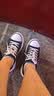 斯凯奇（Skechers）帆布鞋女士秋季厚底增高休闲鞋运动百搭板鞋软底通勤鞋 实拍图