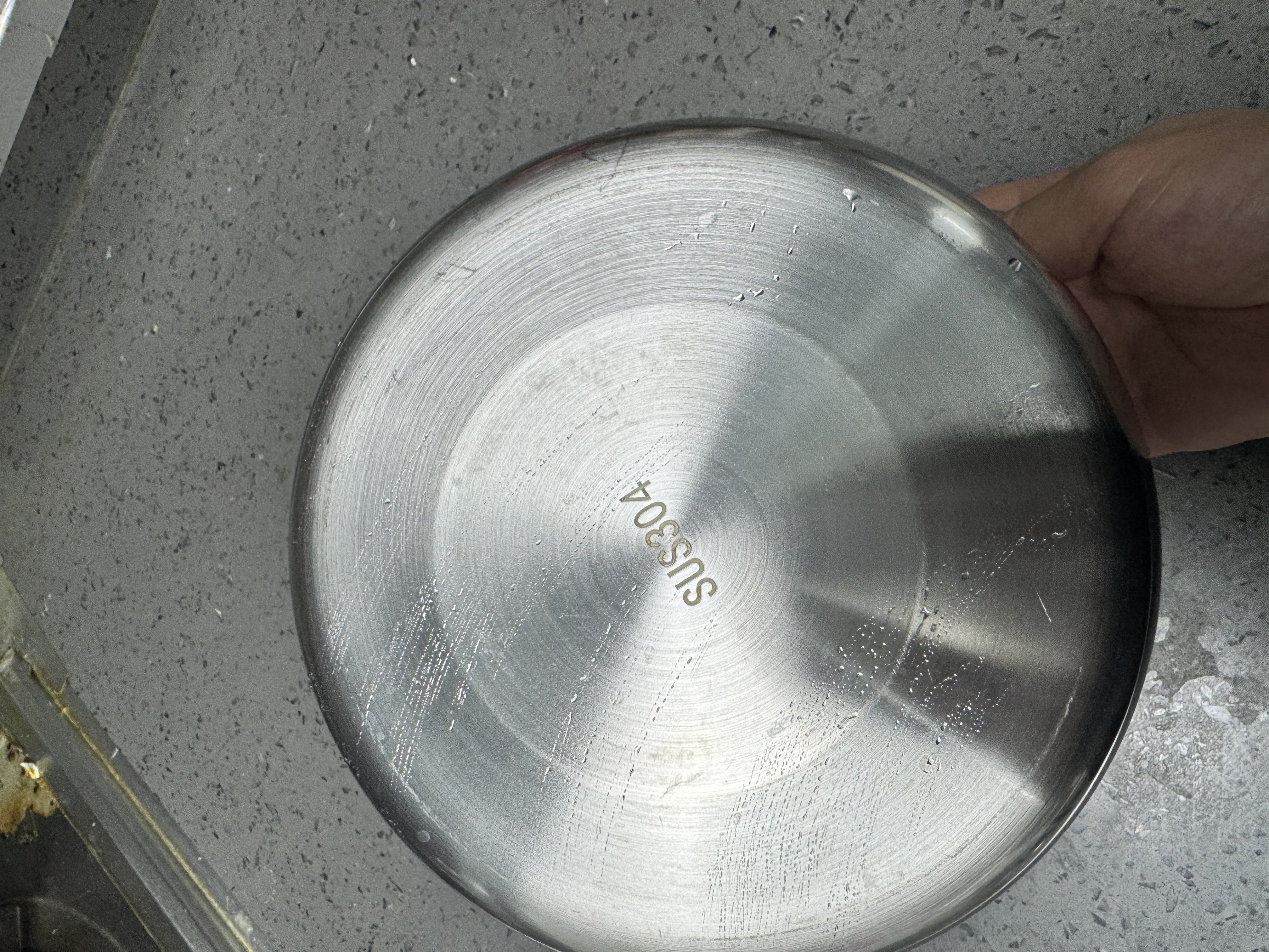 半物生活304不锈钢盘深盘圆盆加深蒸盘圆盘空气炸锅烤盘食品级菜盘平底盘 实拍图