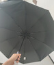 京东京造 总裁 全自动雨伞三折加大折叠商务复古自动木柄伞 蓝色23寸105cm 实拍图