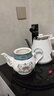 金岚玉骨瓷花茶壶泡瓷茶壶小壶沏茶壶凉水壶单壶小号家用水具 珐琅彩-玉兰壶1个 800ml 实拍图