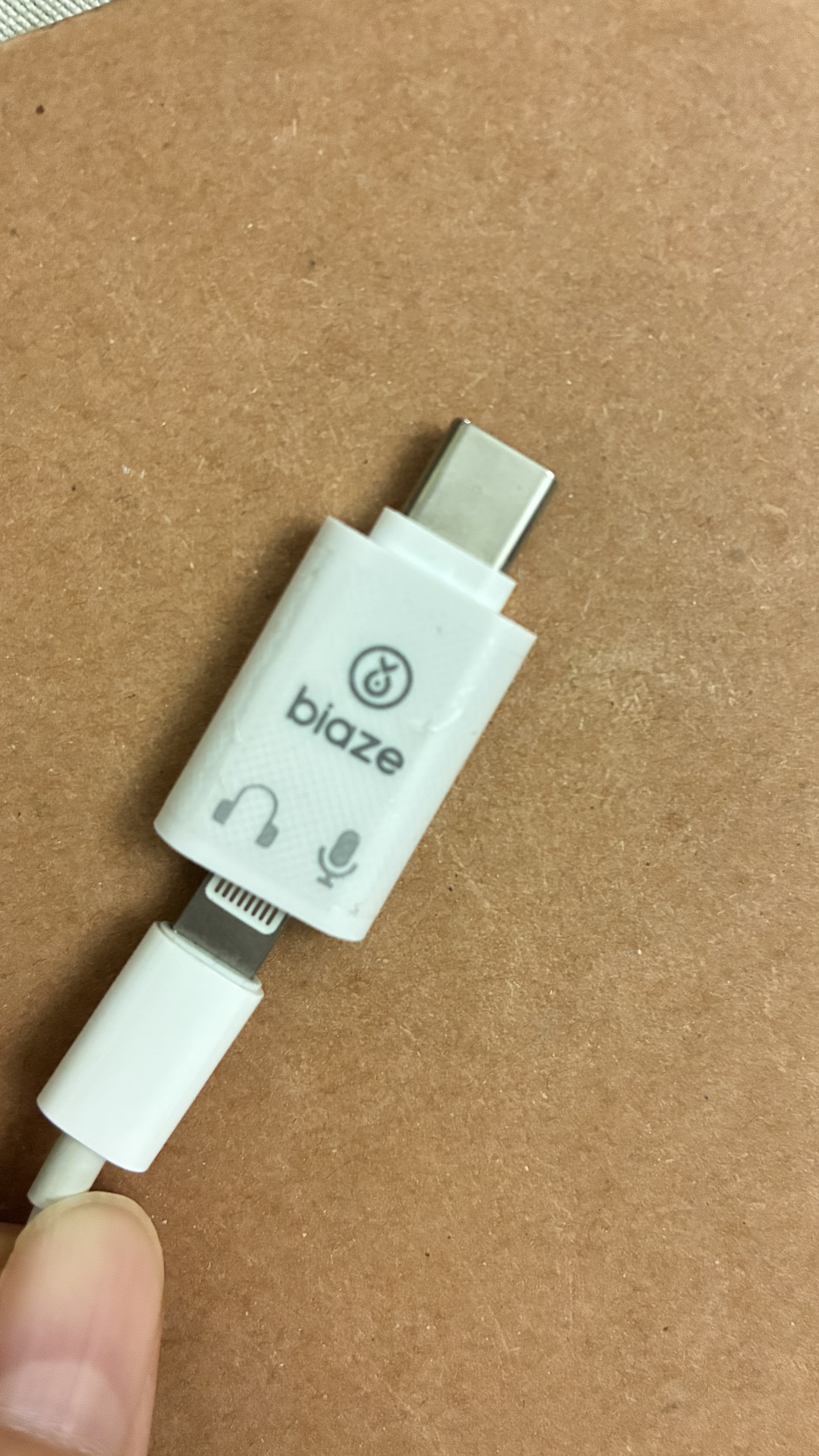 毕亚兹lighting耳机转Type-c转接头 适用苹果耳机转iphone17/16华为小米ipad平板笔记本无损听歌通话线控 实拍图