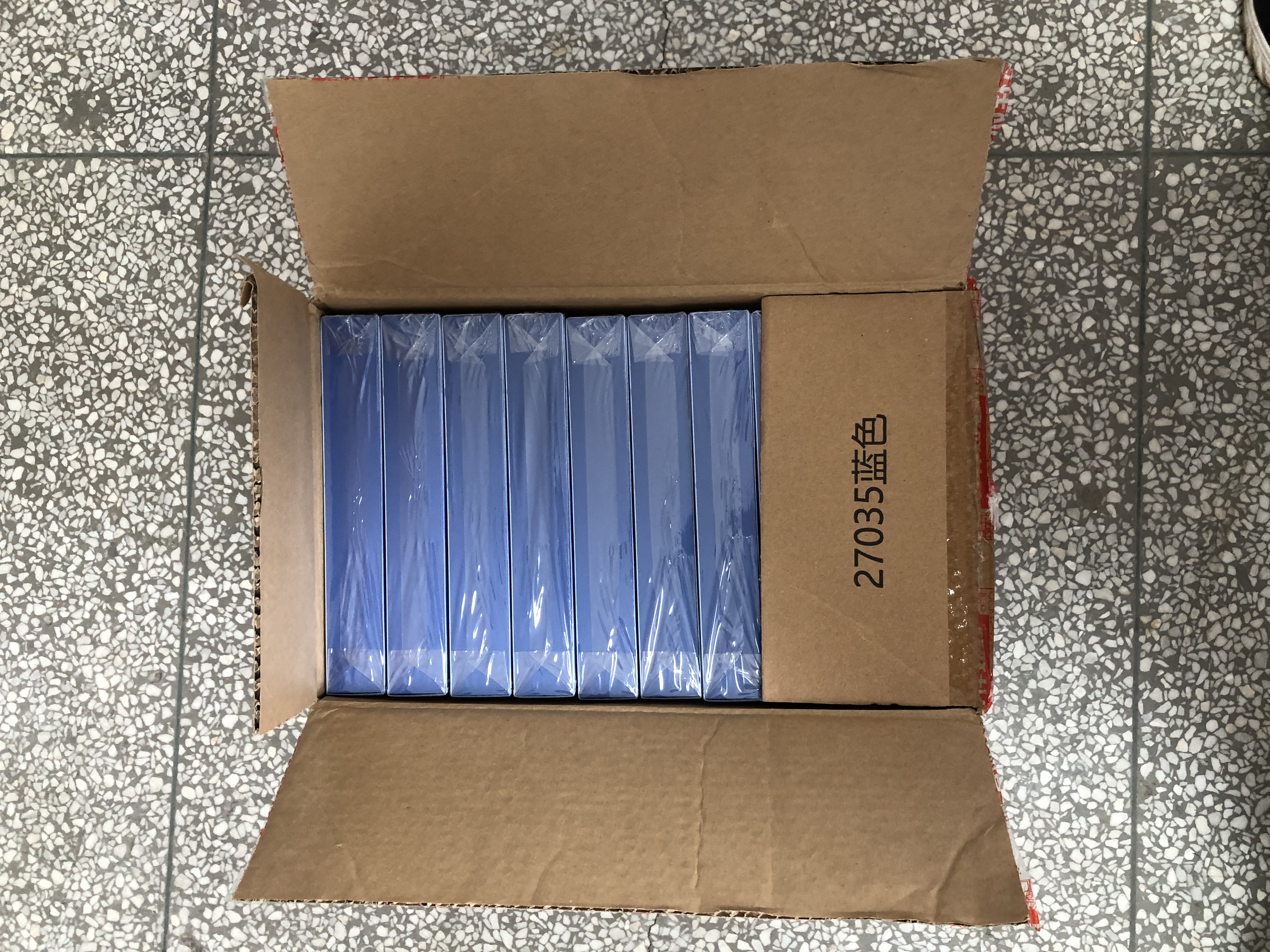 得力（deli）10只35mmA4加厚PP粘扣文件盒/档案盒 试卷收纳 财会用品  27035蓝色得力办公好物 实拍图