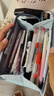国誉（KOKUYO）笔袋日本Campus横开一米新纯对开简约高颜值ins帆布铅笔袋大容量小学生初中生男女透明文具盒限定 【主图款】游鱼雪花(送2张贴纸)需自贴 实拍图