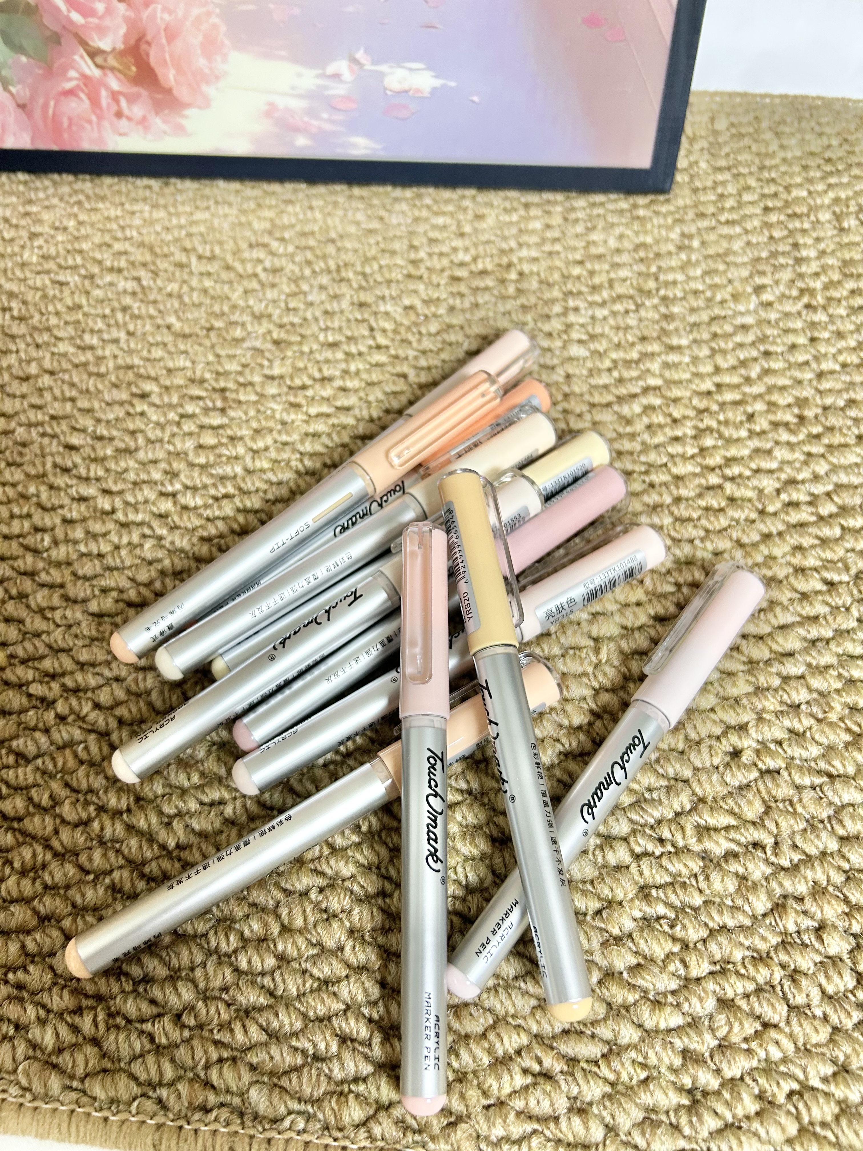 Touch mark泰驰12色直液式丙烯马克笔软头肤色大容量水彩笔美术生动漫可叠色学生儿童生日礼物送男孩女孩 实拍图