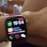 Apple/苹果WatchS11智能手表GPS款46毫米玫瑰金色铝金属表壳淡桃粉色运动型表带M/L-联通补贴 实拍图