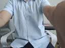 帕托瓦短袖衬衫男士夏季纯色白衬衫男韩版修身商务休闲衬衣黑色 4XL 实拍图