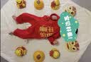 贝瑞加（Babyprints）婴儿连体衣喜庆过年衣服大红色满月服纯棉宝宝春节拜年服 喜乐59 实拍图