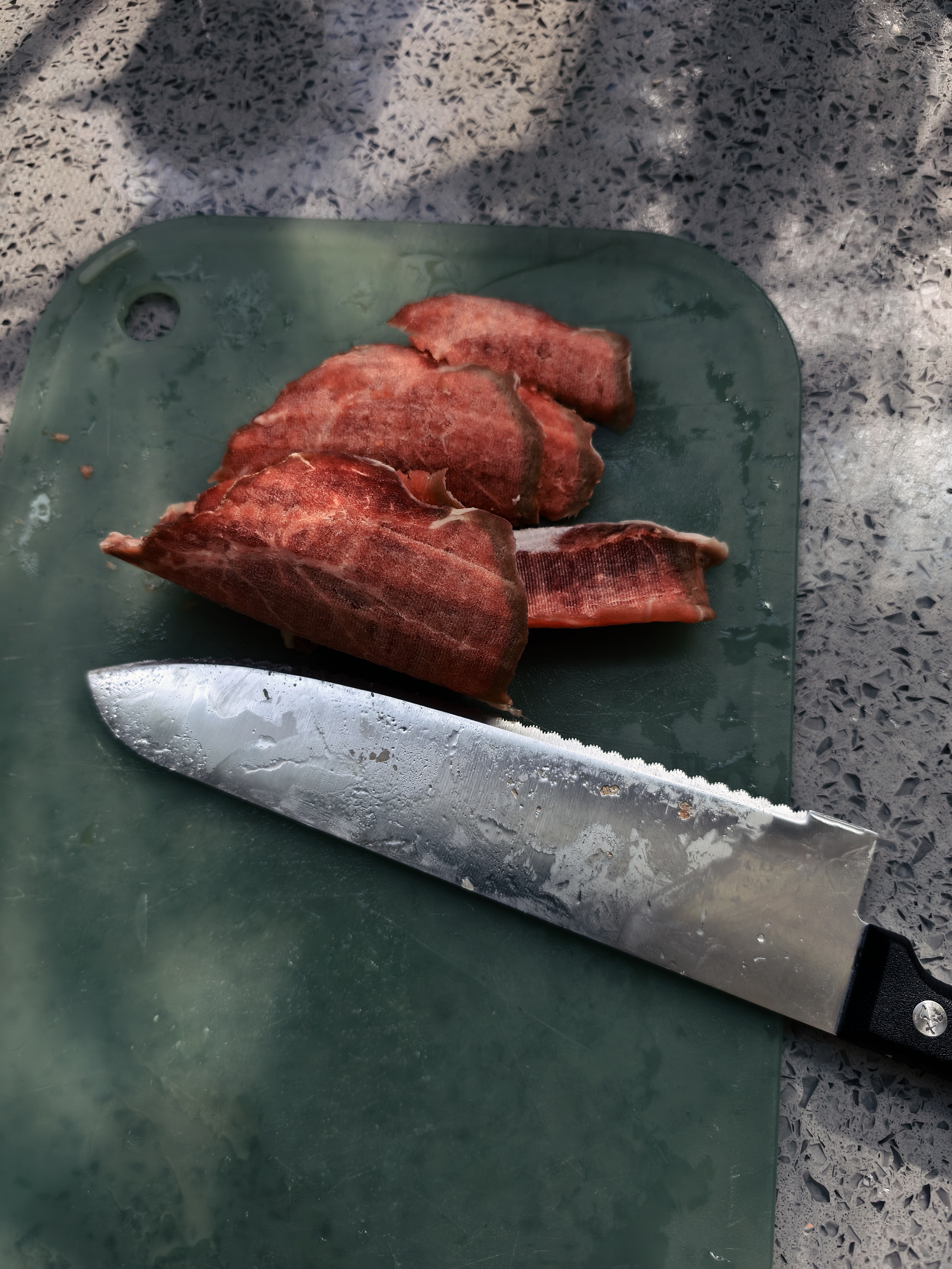 十八子作冻肉刀锯齿刀生肉刀厨房家用切菜刀切冻鱼刀冻肉刀面包刀商用家用 锯齿冻肉刀【波浪锯齿】 实拍图
