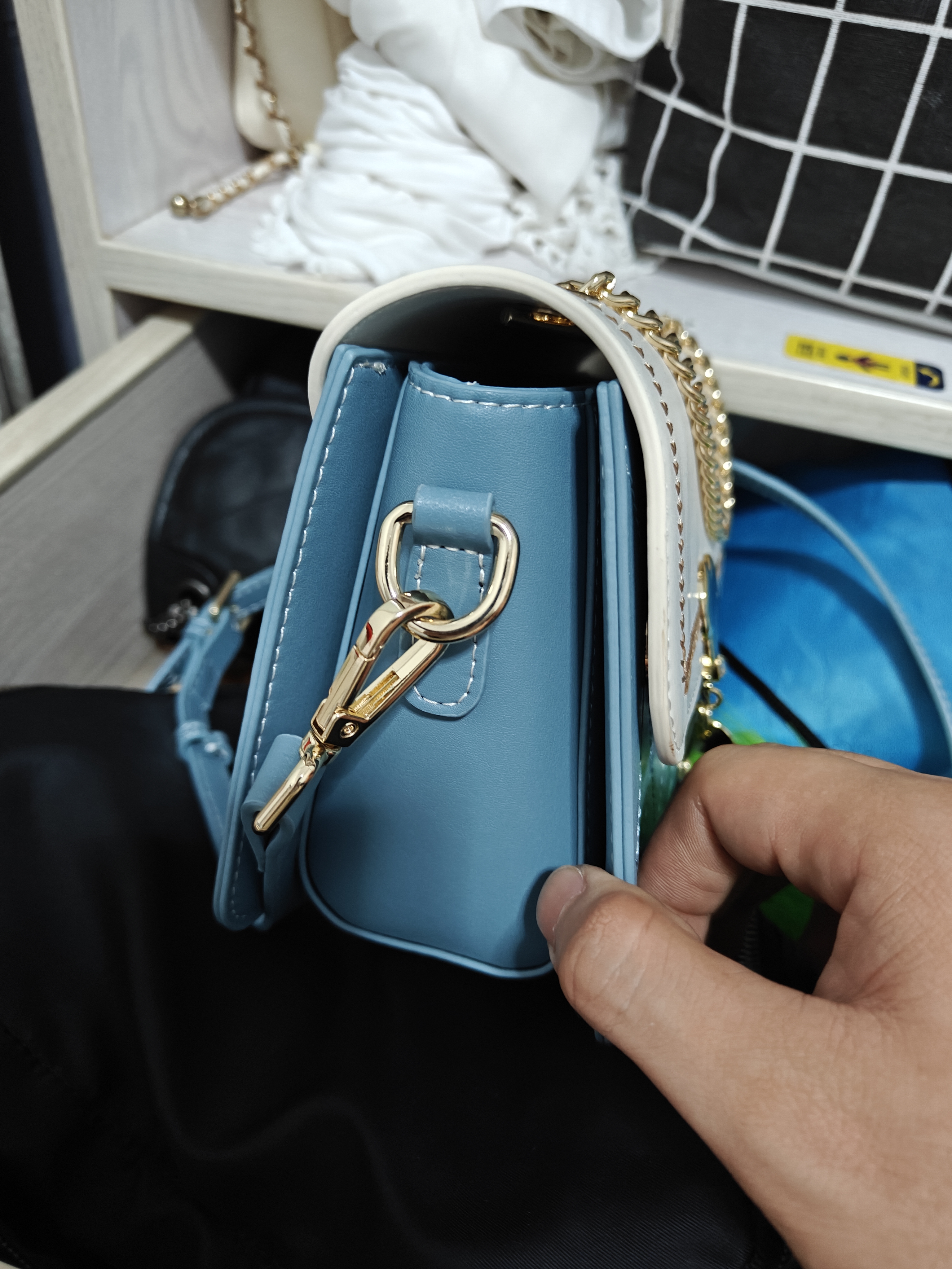 爱情海牛皮包包女包斜挎包品牌单肩包小方包生日礼物高级感送女友老婆 实拍图