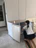 美菱（MeiLing）226升228升卧式冰箱家用商用对开两门风冷无霜定频变频电脑控温嵌入节能橱柜冰箱家商用厨房柜补贴 226升风冷无霜 电脑控温 金色 实拍图