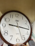 康巴丝（Compas）挂钟创意客厅钟表时尚简约时钟卧室挂表电子石英钟C2998咖木 实拍图