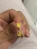 BJYLS999足银玫瑰花耳钉女养耳洞耳线耳环不易过敏免摘纯银耳饰送女友 999足银玫瑰花金色 一对（耳钉款） 实拍图